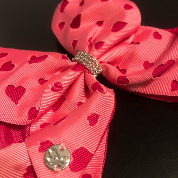 JoJo Siwa Pink & Red Hearts Bow